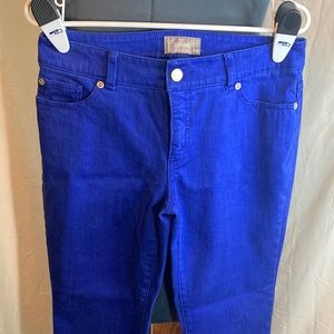 Beautifully royal blue Chico so slimming jeans. S 0 short/4